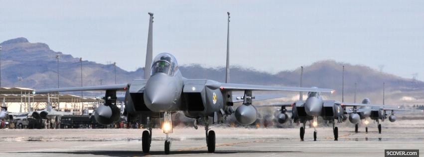 Photo f15 eagle aircraft war Facebook Cover for Free
