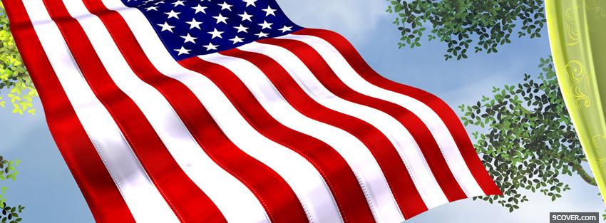 Photo military american flag war Facebook Cover for Free