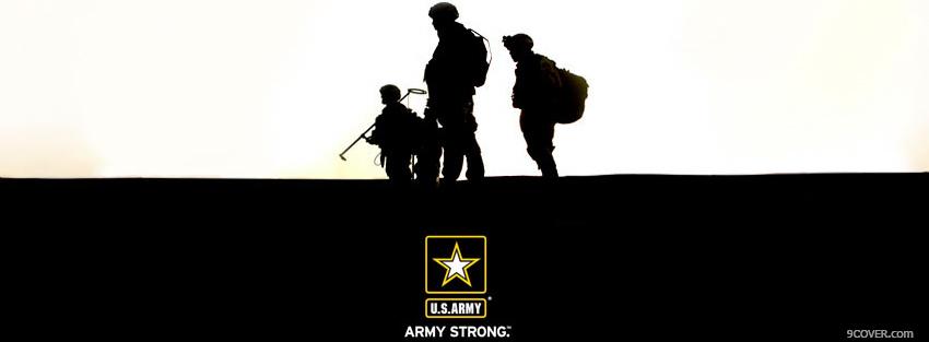 Photo army strong war Facebook Cover for Free