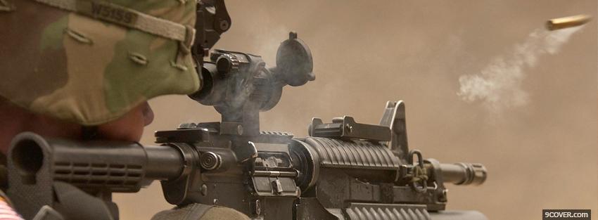 Photo shooting soldier war Facebook Cover for Free