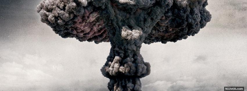 Photo atomic bomb explosion war Facebook Cover for Free