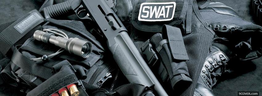 Photo swat guns war Facebook Cover for Free