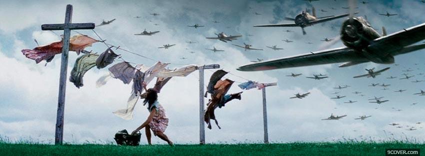 Photo planes invading war Facebook Cover for Free