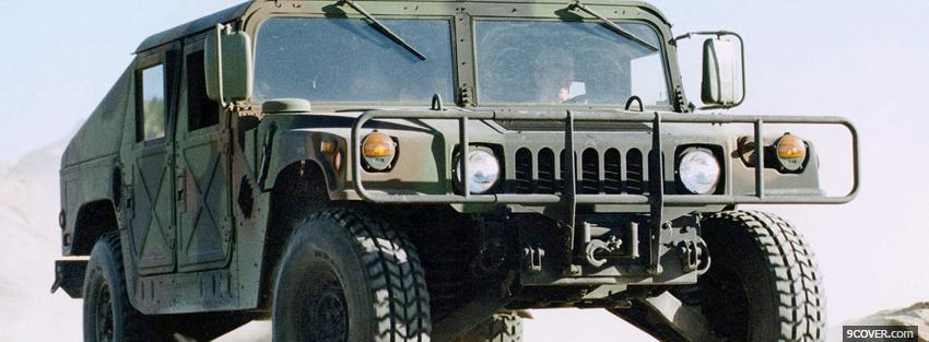 Photo hummer military war Facebook Cover for Free