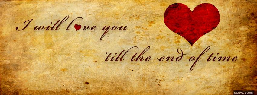 Photo I Will Love You  Facebook Cover for Free