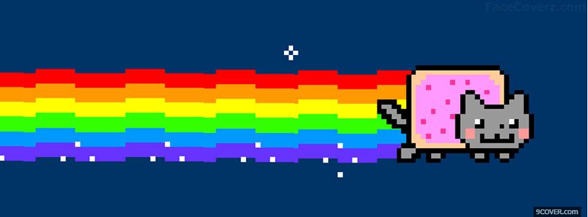Photo Nyan Cat Facebook Cover for Free