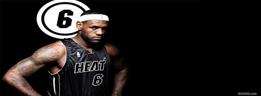 Photo Lebron James Heat Facebook Cover for Free