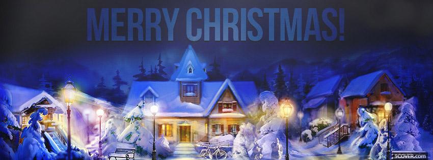 Photo Merry Christmas Holidays Facebook Cover for Free