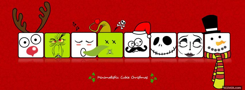 Photo Christmas Cube Facebook Cover for Free