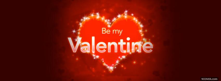 Photo Be My Valentine Lights Facebook Cover for Free