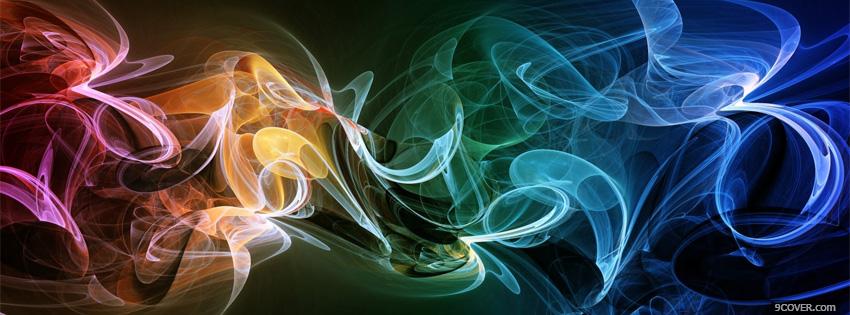 Photo fantastic waves abstract picture Facebook Cover for Free
