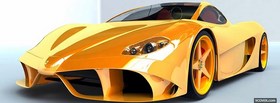 yellow luxurious sports car facebook cover