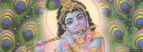 lord krishna playing on the flute facebook cover