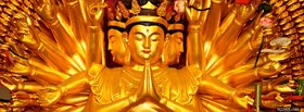 religions gold statue of buddha facebook cover