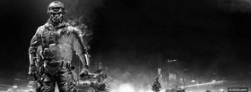 black and white battlefield video games facebook cover