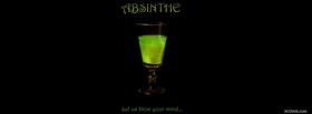 green absinthe drink alcohol facebook cover