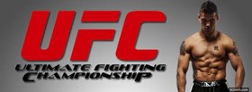 red ufc logo and fighter facebook cover
