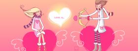 i love you with hearts facebook cover