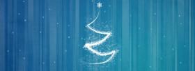 blue white christmas tree facebook cover