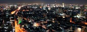 city scape at night facebook cover