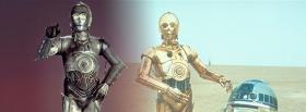 star wars robot silver and gold facebook cover