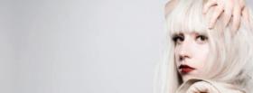 lady gaga with white hair facebook cover