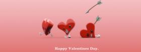 little red heart valentines day facebook cover