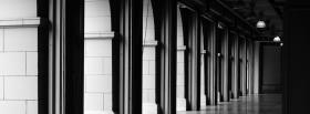 abstract black and white stairs facebook cover