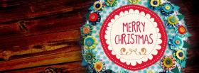 delightful red christmas bauble facebook cover