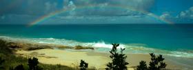 beach and rainbow nature facebook cover