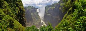 splendid waterfalls nature facebook cover