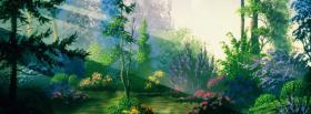 rainbow and water nature facebook cover