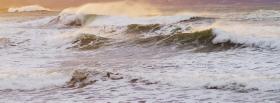 strong ocean waves nature facebook cover