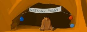 grey happy birthday cake facebook cover