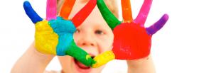 baby finger painting facebook cover