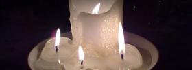 white elegant candles facebook cover