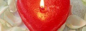 red heart candle facebook cover