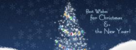 christmas tree and snow facebook cover