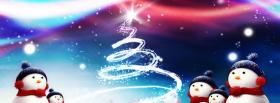 white and blue christmas facebook cover