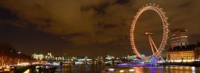 london eye night city facebook cover