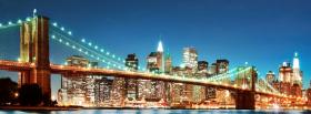 new york city and bridge facebook cover