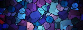 blue purple cubes creative facebook cover