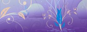 purple and flowers creative facebook cover