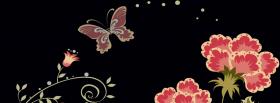 butterfly and flower creative facebook cover