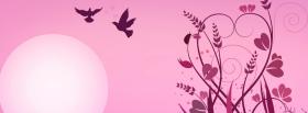 pink sun and birds facebook cover