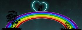 love and rainbow creative facebook cover