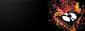 music flowers creative facebook cover