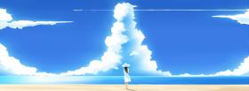 beach clouds anime manga facebook cover