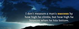 measure mans success quotes facebook cover