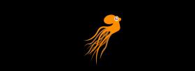 orange octopus simple facebook cover